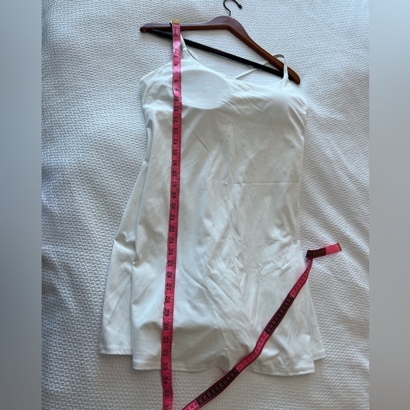 Halara Cloudful White Workout 2 in 1 Flare Dress Tear Drop Cross Back NWT - Picture 14 of 15